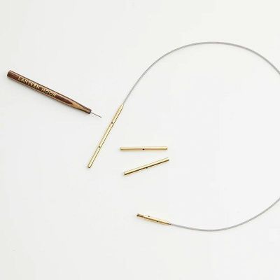 Адаптер для тросика "Lantern Moon", длина 35мм, латунь, KnitPro, 350623