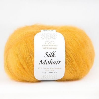 Infinity Design Silk Mohair ( 2335 MUSTARD) 75% супер кид мохер, 25% шелк 25 гр/210 м